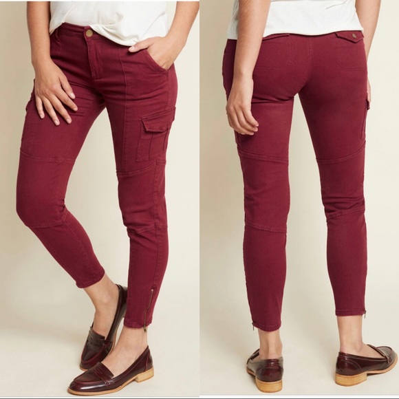 Modcloth Pants - ModCloth The Portland Pant In Burgundy W/ Pockets
